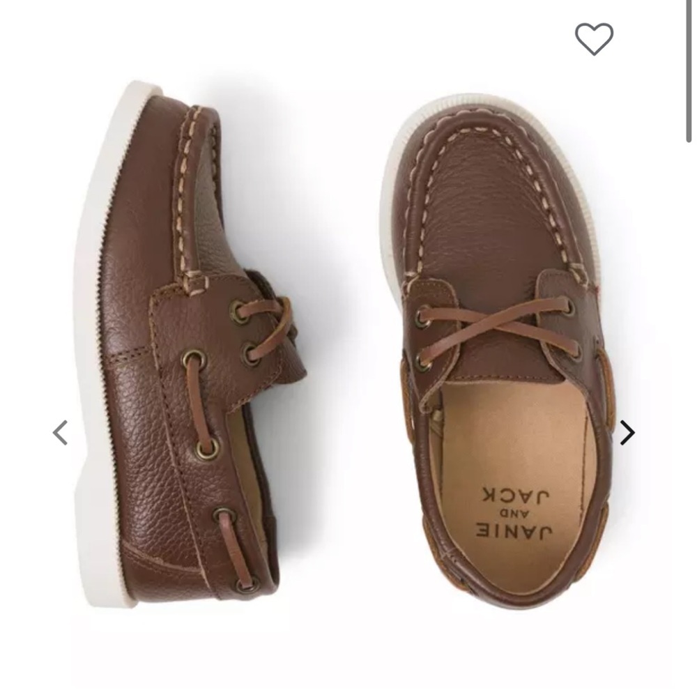 NWOT Janie and Jack Boat Shoe in Color Chocolate